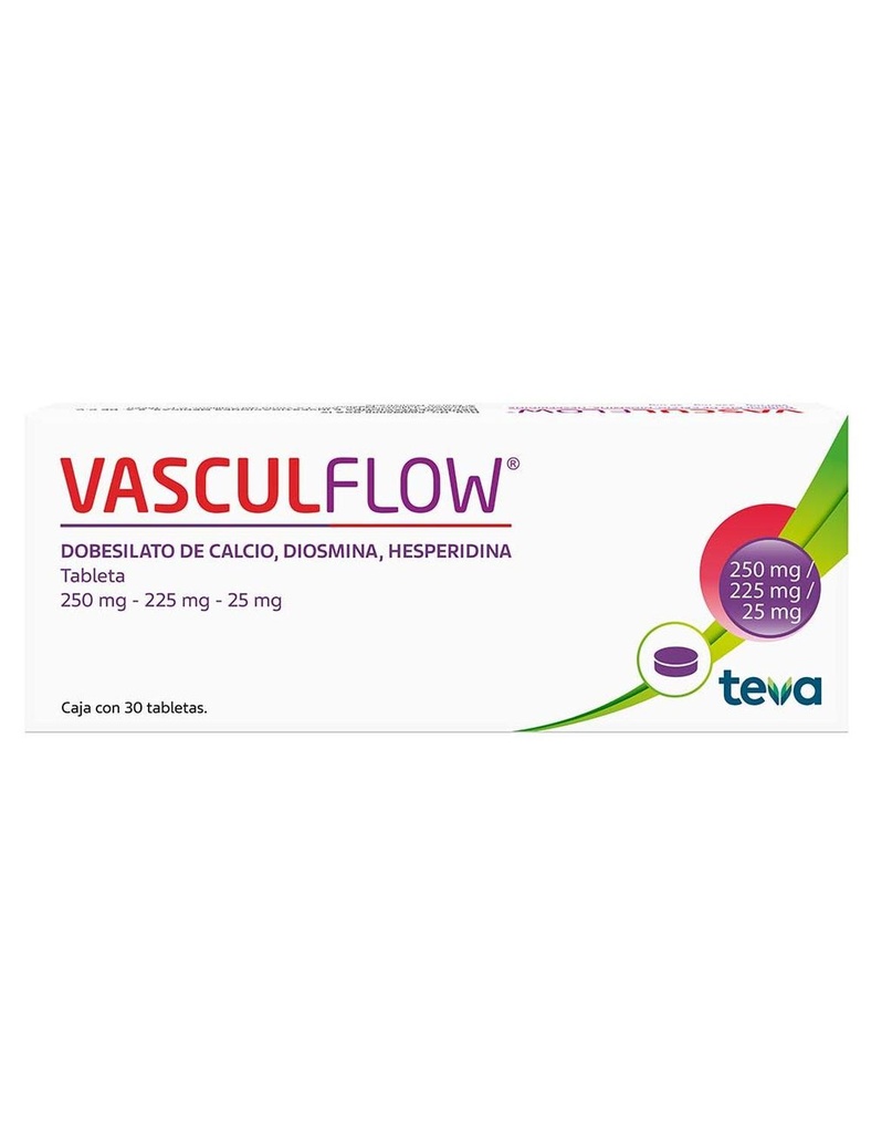 Vascuflow 250/225/25 Mg 30 Tabletas | Club Presalud