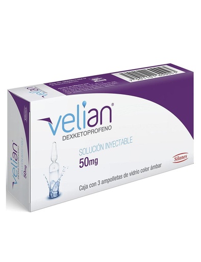 [7501101600043] Velian 50 Mg Solución Inyectable 3 Ampolletas 2 Ml 