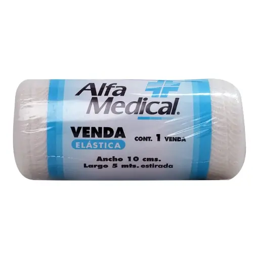 [7503014279378] Venda Elástica Alfa Medical 10 Cm X 5 M 