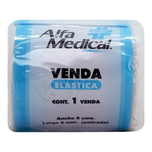 [7503014279361] Venda Elástica Alfa Medical 5 Cm X 5 M 
