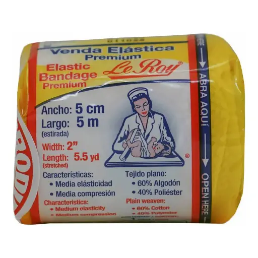 [729513130027] Venda Elástica Le Roy 5 Cm X 5 M 