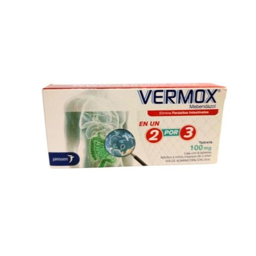 [7501109900619] Vermox 6 Tabletas 100 Mg 