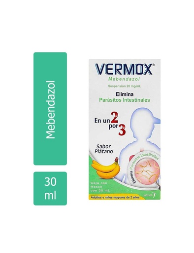 [7501109900626] Vermox Suspensión 30 Ml 