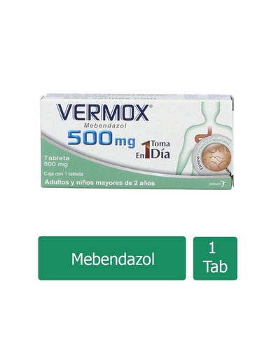 [7501109900596] Vermox 1 Tableta 500 Mg 