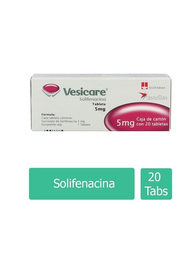 [7730979097635] Vesicare 20 Tabletas Recubiertas 5 Mg 