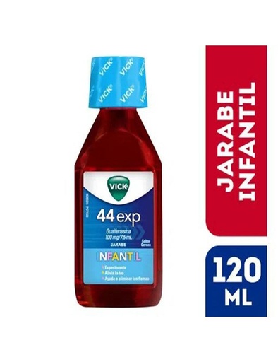 [7501001116200] Vick 44 Infantil Jarabe Cereza Expectorante 120 Ml 