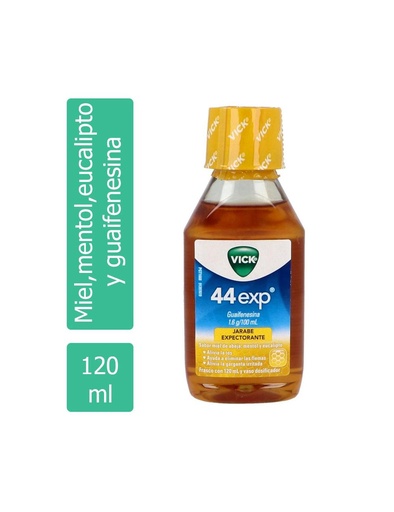 [7590002037157] Jarabe Vick 44 Expectorante Miel de Abeja-Mentol-Eucalipto 120 Ml 