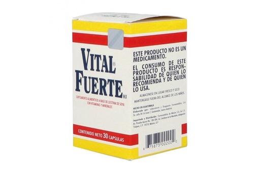 [675873002002] Vital Fuerte Mx Suplemento Alimenticio 30 Cápsulas 