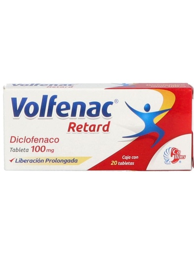 [780083148898] Volfenac Diclofenaco 100 Mg 20 Tabletas Genérico Collins 