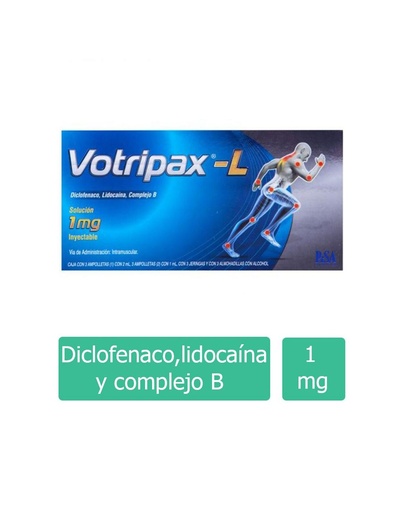 [7501125182891] Votripax-L 1 Mg 3 Ampolletas 3 Jeringas 
