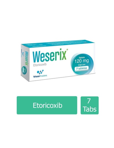 [7501300450494] Weserix 120 Mg 7 Tabletas 