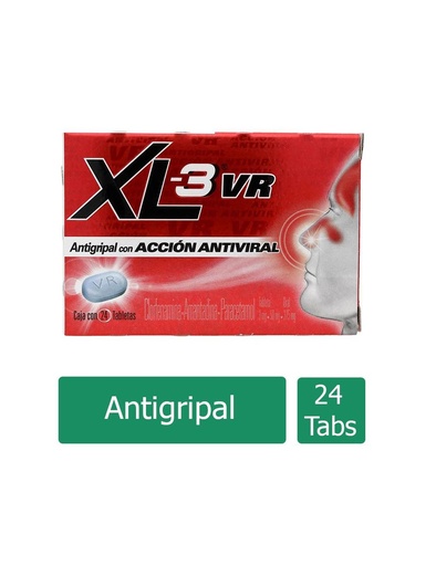 [650240017100] XL-3 VR 375 / 50 / 3 Mg 24 Tabletas 