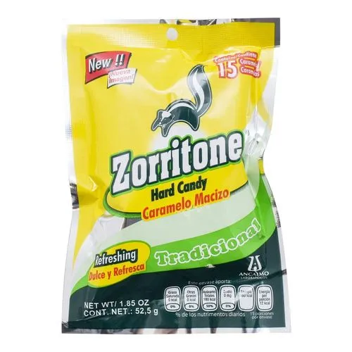 [765446072942] Zorritone 52.5 G Caramelo 15 Piezas 