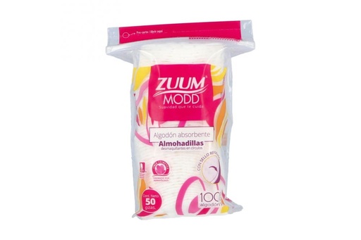 [7501020626155] Algodón Zuum Modd Almohadilla Circular 50 Piezas 
