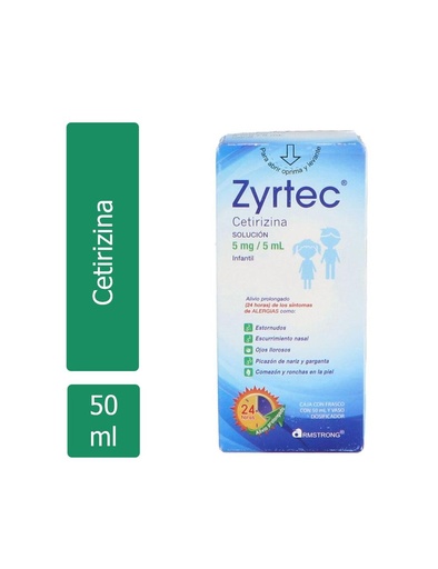 [7501088507113] Zyrtec 5 Mg Infantil Solución Con Dosificador 50 Ml 