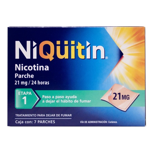 [7501109768059] Niquitin 21 Mg 24 H Etapa 1 7 Parches 
