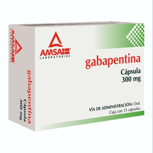 [7501349020436] Gabapentina 300 Mg 15 Cápsulas Genérico Amsa 
