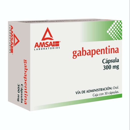 [7501349020443] Gabapentina 300 Mg 30 Cápsulas Genérico Amsa 