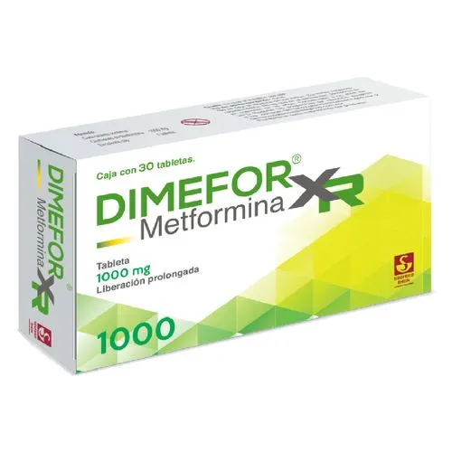 [7501300420862] Dimefor XR 1000 Mg Liberación Prolongada 30 Tabletas 