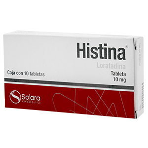 [7502209858022] Histina Loratadina 10 Mg 10 Tabletas Genérico Solara 