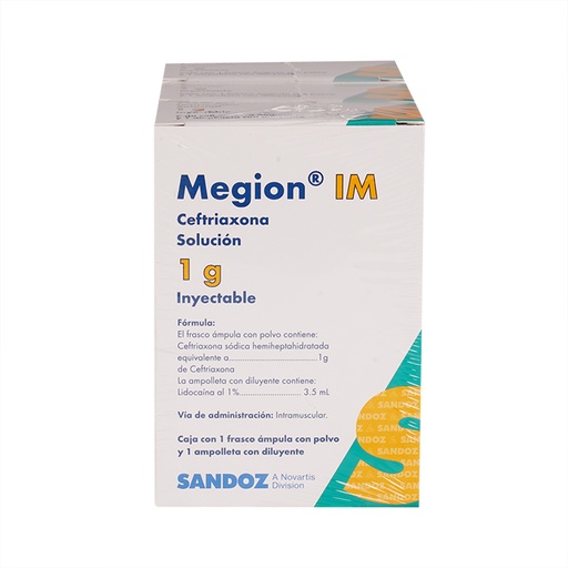 [7502216935433] Megion I.M. 1 G Solución Inyectable Frasco Ámpula Tripack 