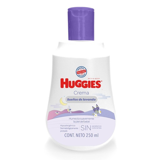 [7501943489196] Crema Huggies Sueños Lavanda 250 Ml 
