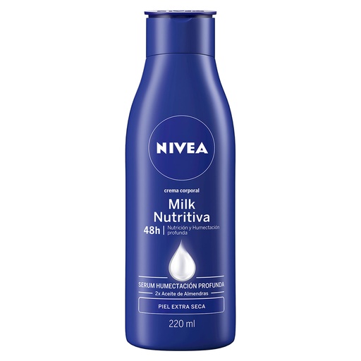 [7501054549802] Crema Corporal Nivea Milk Nutritiva Extra Seca 220 Ml 