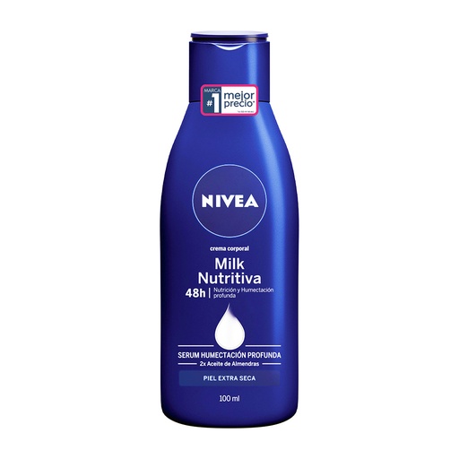 [7501054549796] Crema Corporal Nivea Milk Nutritiva Extra Seca 100 Ml 