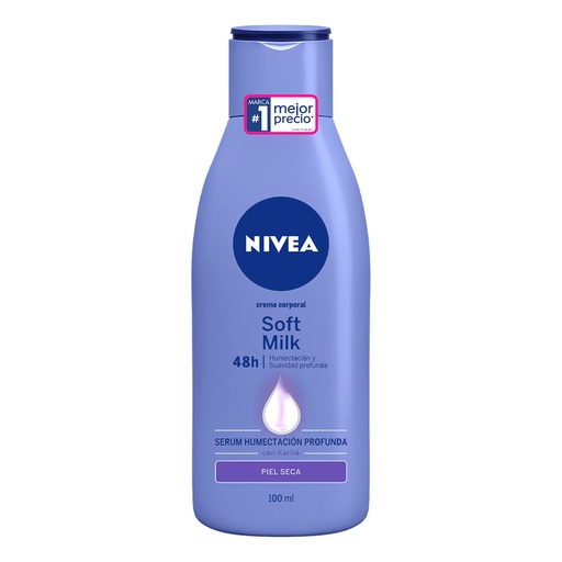 [7501054549819] Crema Corporal Nivea Soft Milk Piel Seca 100 Ml 