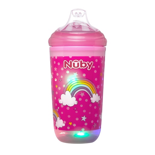 [48526105656] Vaso Entrenador Nuby Soft Sipper Luminoso Térmico 10 Onzas 
