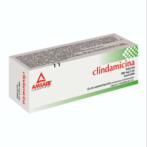[7501349020900] Clindamicina 300 Mg Solución Inyectable 2 Ml Genérico Amsa 