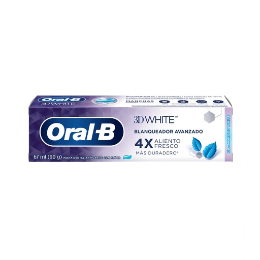 [7500435125000] Pasta Dental Oral B 3D White Glamorous 67 Ml