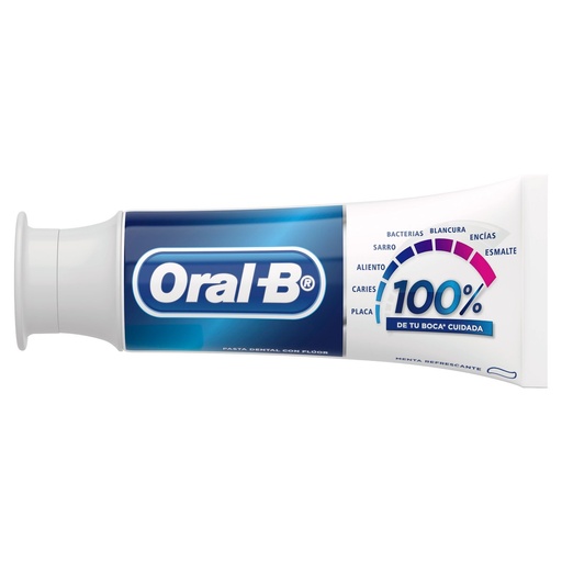 [7500435115926] Pasta Dental Oral B 100 % Menta Refrescante 66 Ml