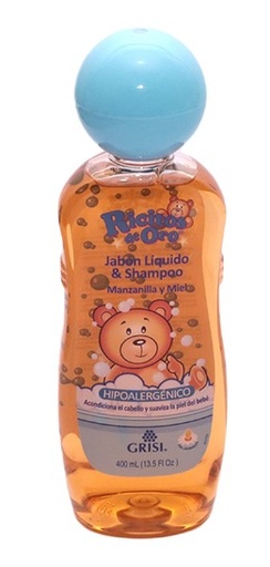 [37836050923] Jabón & Shampoo Ricitos Oro Manzana Miel 400 Ml 