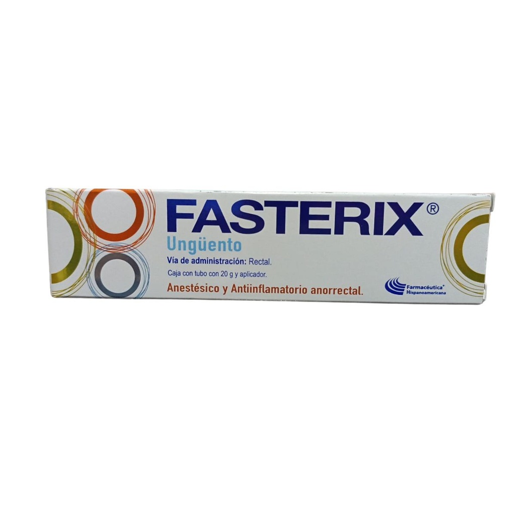 Fasterix Lidocaína/Hidrocortisona/Subacetato Aluminio 5/0.25/3.5 G 20 G ...