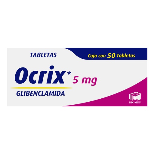 [7501573910428] Ocrix Glibenclamida 5 Mg 50 Tabletas Genérico Com Biomep 