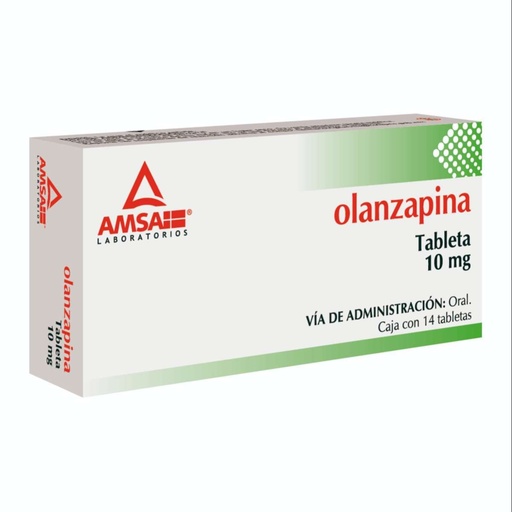 [7501349024243] Olanzapina 10 Mg 14 Tabletas Genérico Amsa 