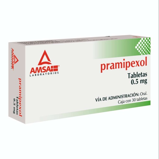 [7501349024021] Pramipexol 0.5 Mg 30 Tabletas Genérico Amsa 