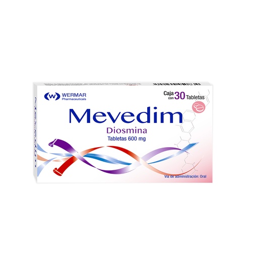 [7502240450834] Mevedim Diosmina 600 Mg 30 Tabletas Genérico Wermarphar 