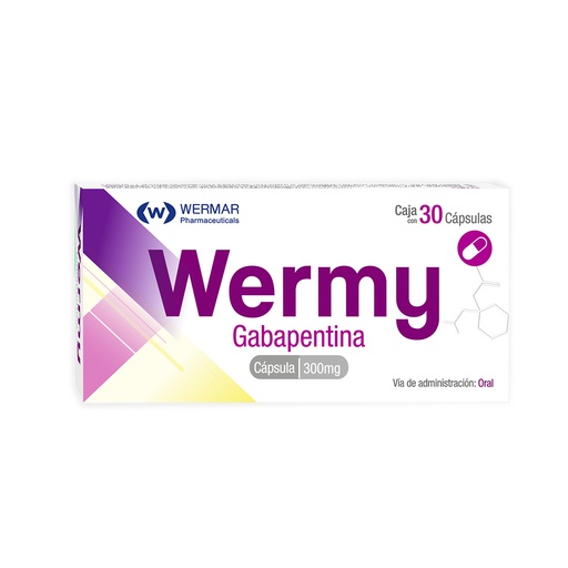 [7502240450780] Wermy Gabapentina 300 Mg 30 Cápsulas Genérico Wermarphar 