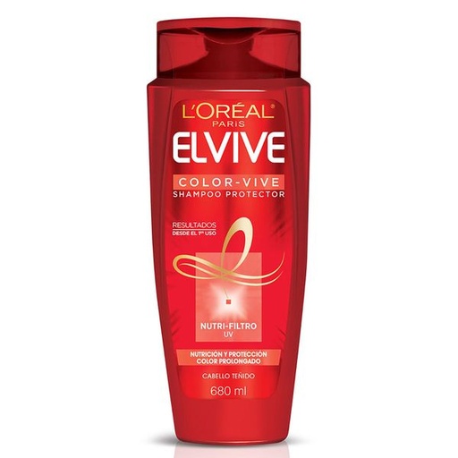 [7509552817393] Shampoo L'Oréal Paris Elvive Color Vive Cabello Teñido 680 Ml 