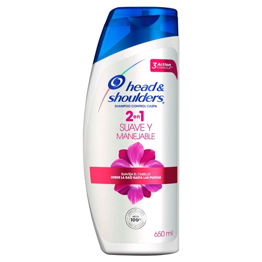 [7500435162241] Shampoo Head & Shoulders Suave Manejable 2 En 1 650 Ml 