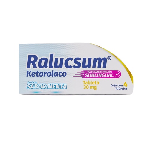 [7502216808188] Ralucsum 30 Mg Menta 4 Tabletas Sublingual Genérico Ultra Lab 