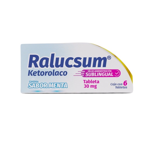 [7502216808119] Ralucsum 30 Mg Menta 6 Tabletas Sublingual Genérico Ultra Lab 