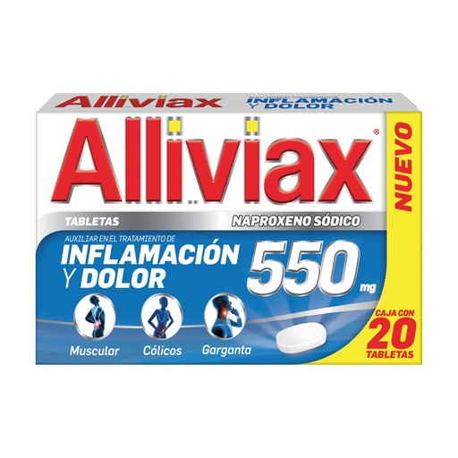 [650240050398] Alliviax 550 Mg 20 Tabletas