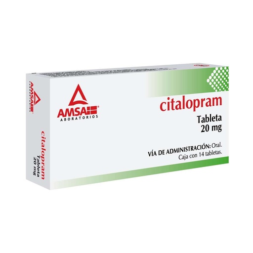 [7501349024922] Citalopram 20 Mg 14 Tabletas Genérico Amsa 