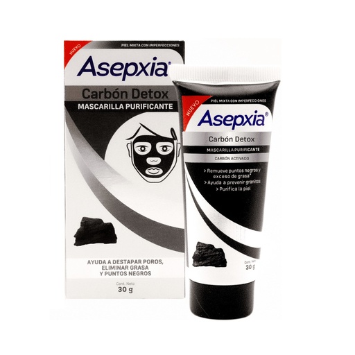 [7798140259459] Mascarilla Asepxia Carbón Detox Tubo 30 G 