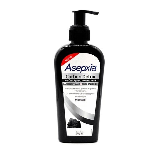 [7798140259442] Jabón Líquido Asepxia Carbón Detox 200 Ml 