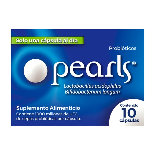 [7501168861227] Pearls Probióticos Suplemento Alimenticio 10 Cápsulas 