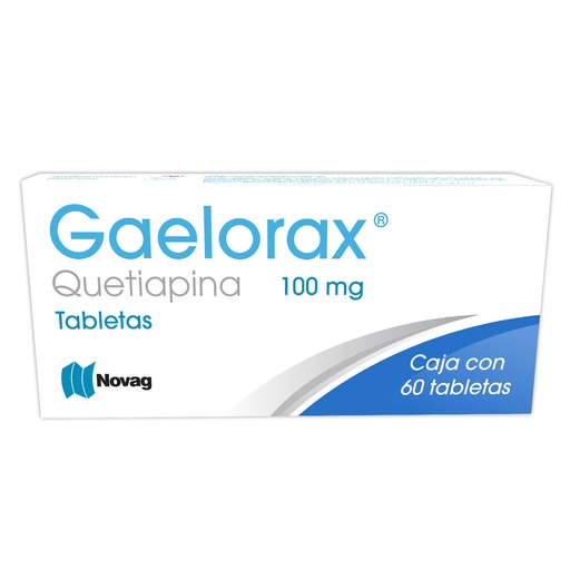 [7501075724684] Gaelorax Quetiapina 100 Mg 60 Tabletas Genérico Novag Inf 
